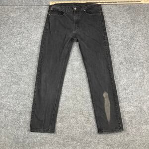 Levi's Mens Black Jeans Size W33 L32 Straight Leg Classic 5 Pocket Denim Casual